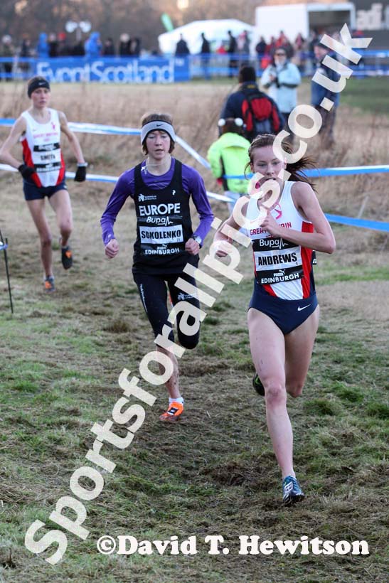 Jessica Andrews during the senior womens 6k BUPA Great Edinburgh Cross Country. Photo: David T. Hewitson/Sports for All Pics